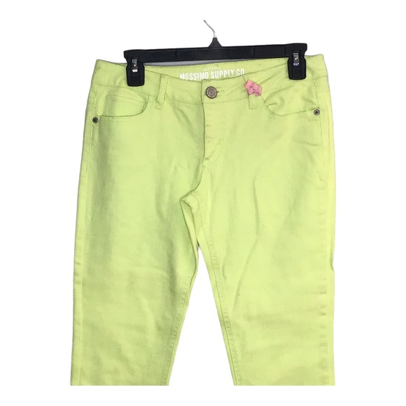 Mossimo Supply Junior's Women's Size 9 32x26 Skinny Lime Green Stretch Jeans - Picture 3 of 7